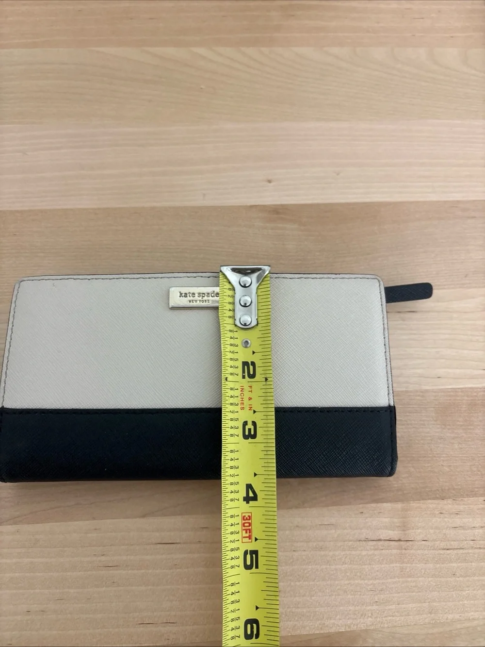 kate spade Cream and Black Bicolor Continental Wallet